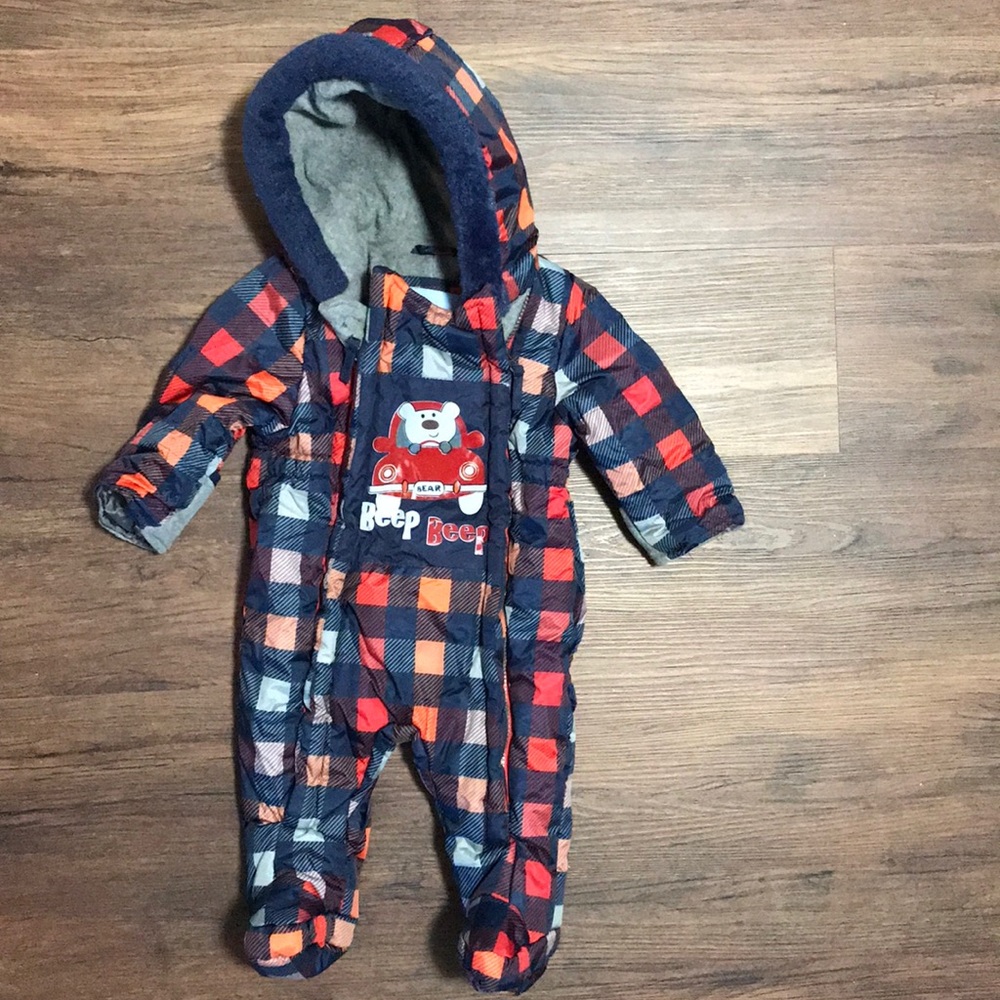 Wippette kids baby snowsuit onesie size 6/9 months
